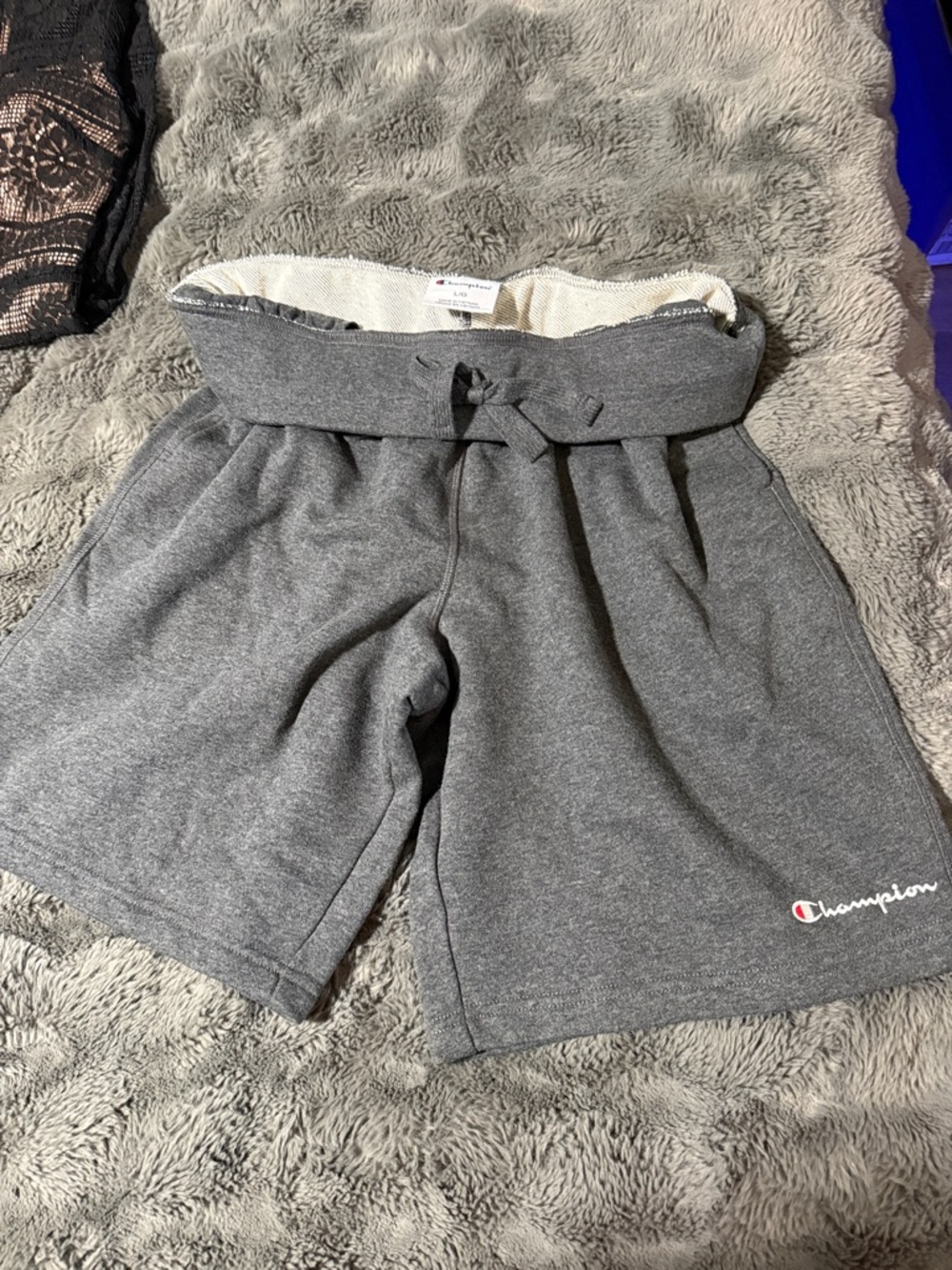 Champion Heather Gray Fleece Pull-On Shorts
